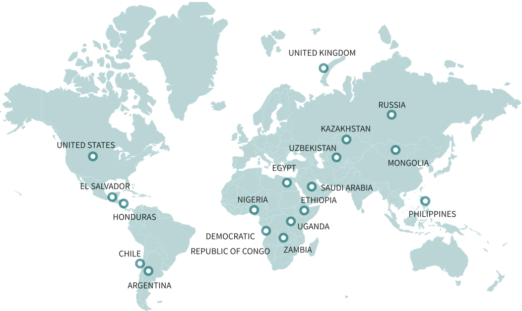 Carte du march&eacute; mondial